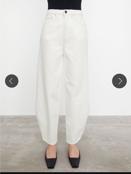 Toteme Denim - High-Waist Wide Leg Women's Jeans in White